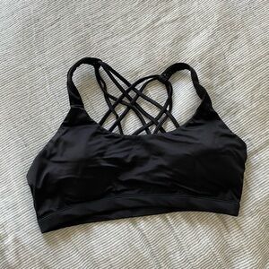 Black Strappy Sports Bra